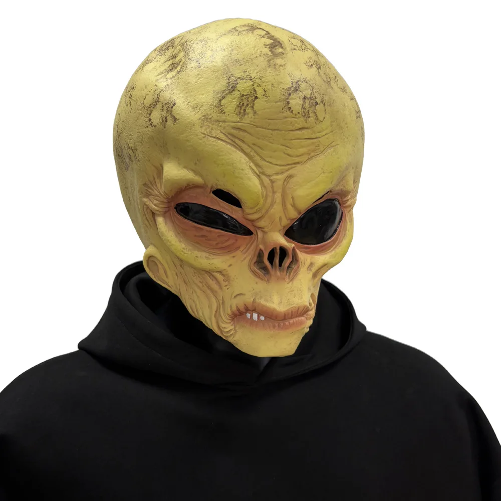 Latex Alien Mask Realistic - Zabawna maska czaszki obcego istota, idealna