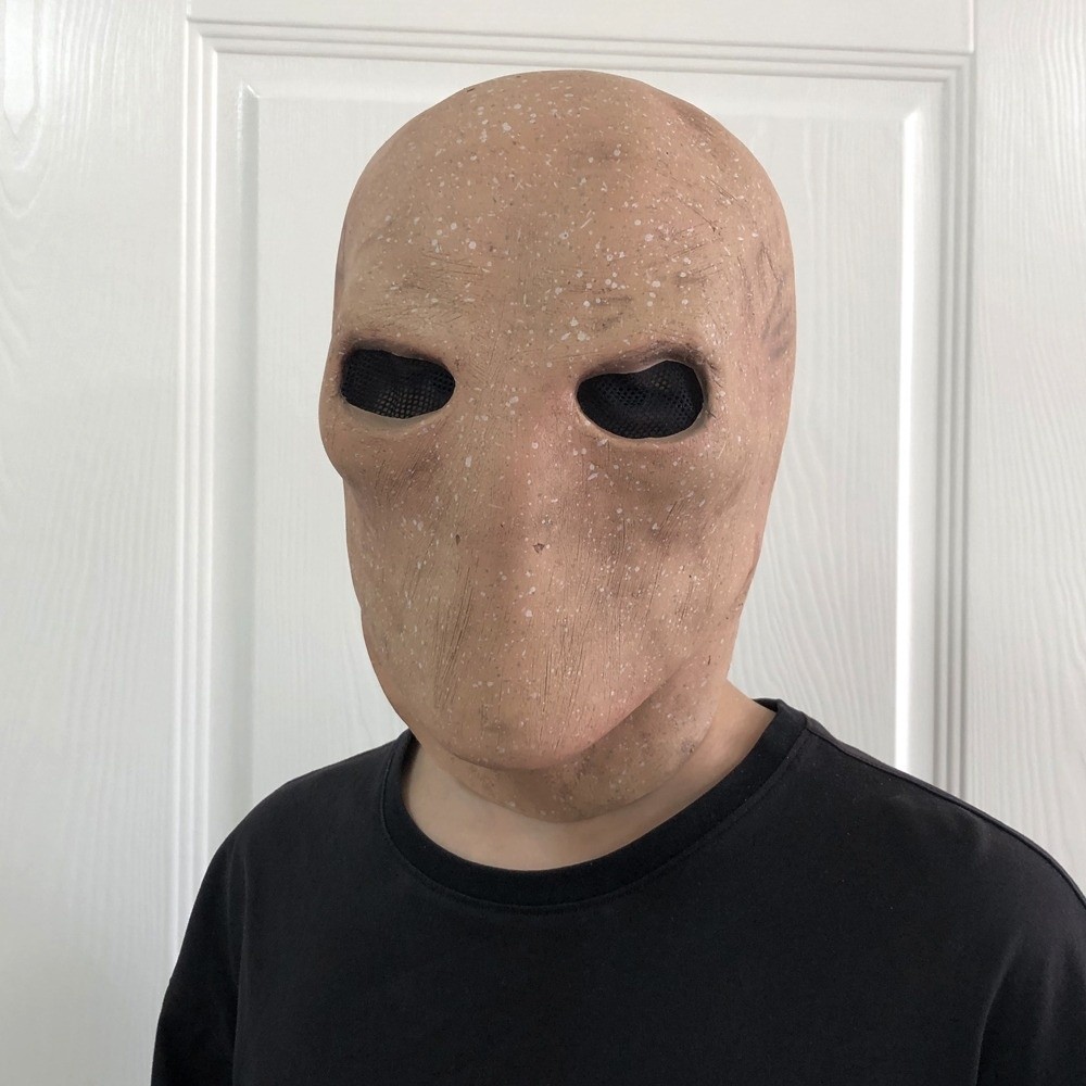 Latex Alien Mask Realistic - Maska Slendermana na Halloween, bez twarzy,