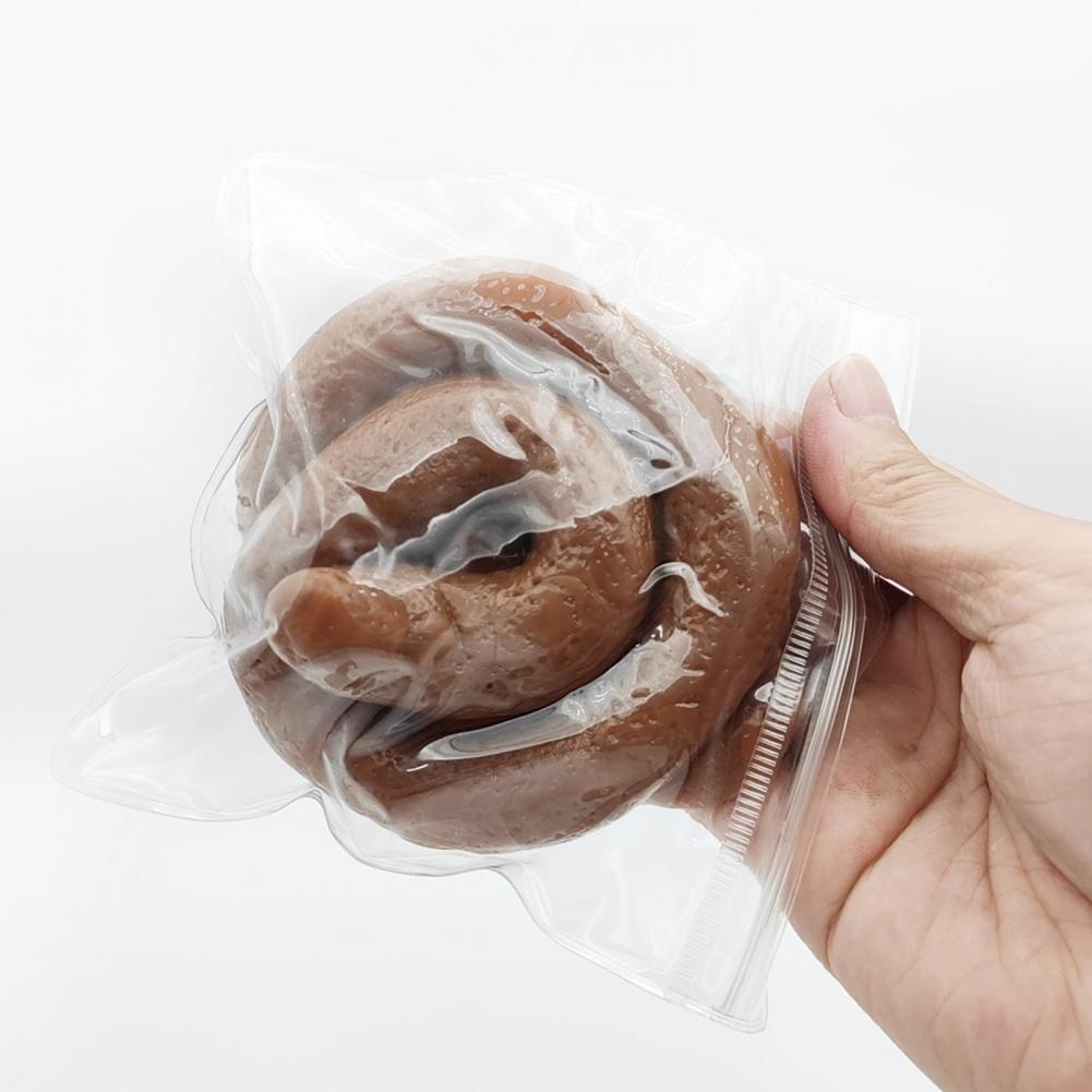 Fake Poop Gag Gift - Miękka zabawka imitująca kaka, sztuczny kaka,