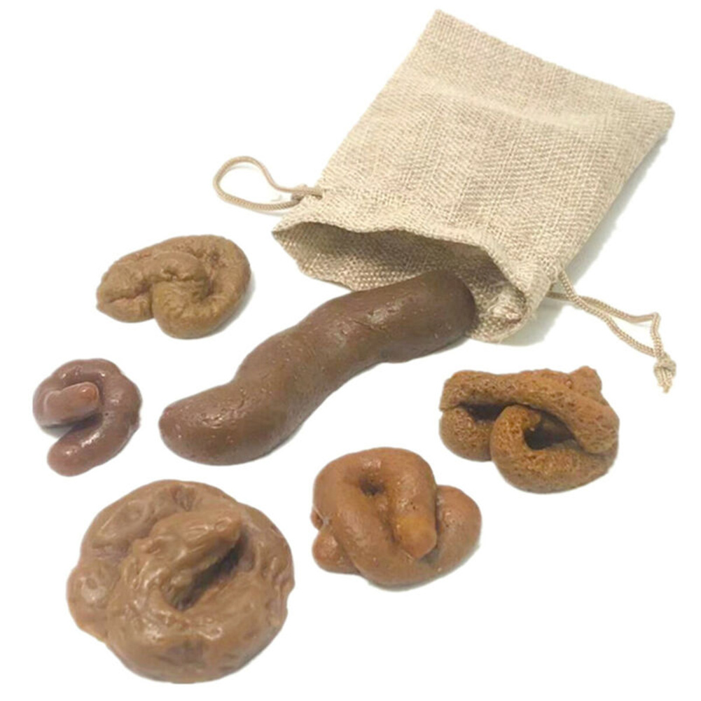 Fake Poop Gag Gift - 6 sztuk realistyczne miękkie fałszywe psie