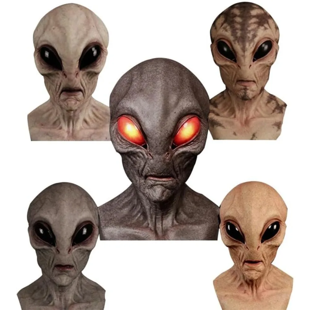Latex Alien Mask Realistic - Wyprzedaż! Kostium na Halloween – maska
