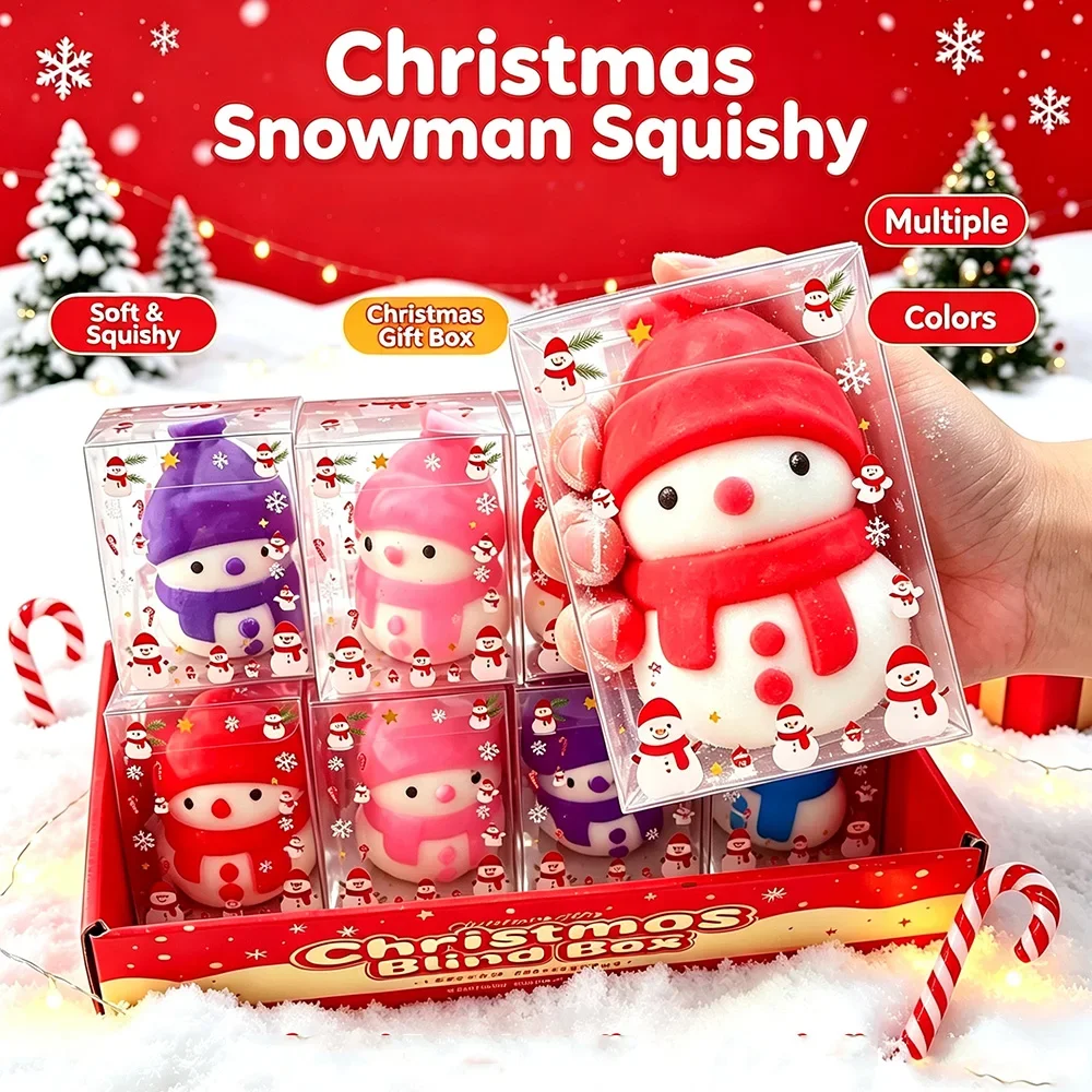Novelty Gifts - Świąteczna piłka antystresowa w kształcie bałwana,