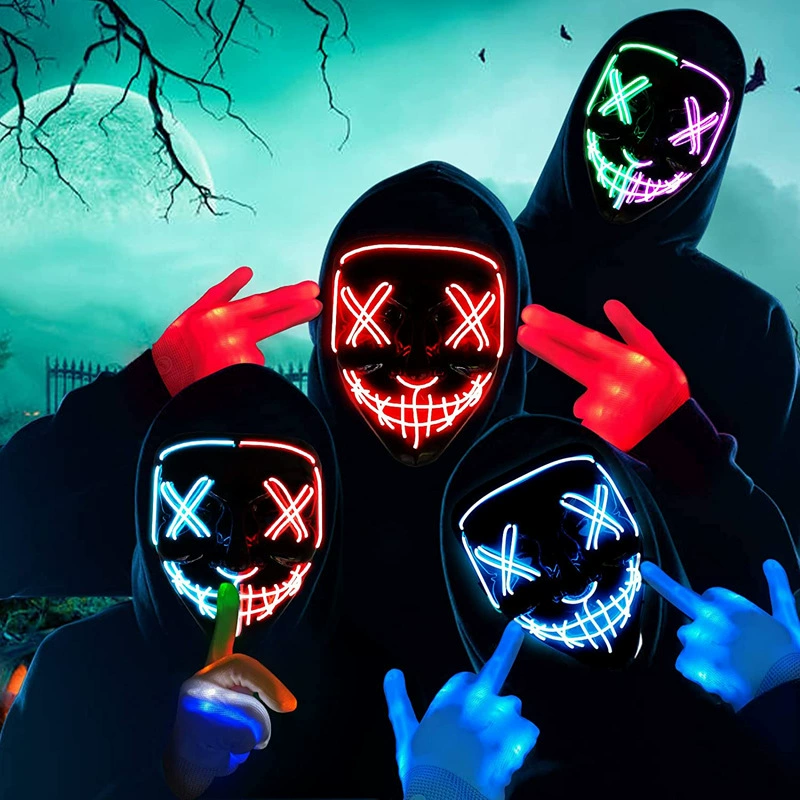 Bezprzewodowa neonowa maska LE – Led Purge Mask Halloween recenzja i cena