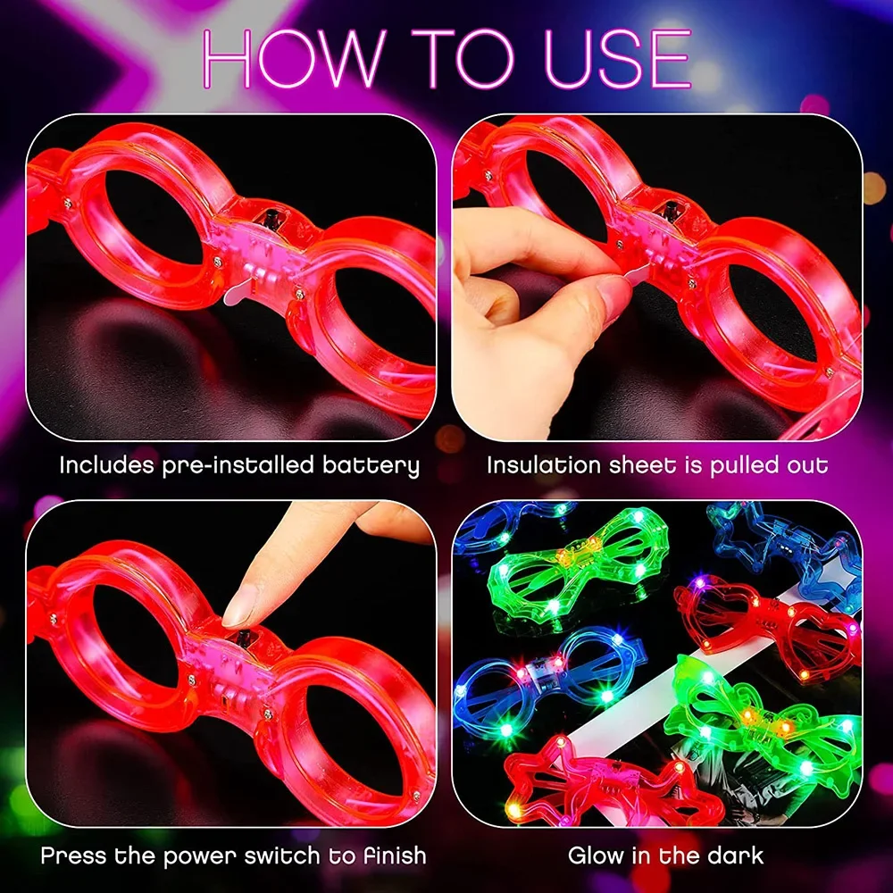 Okulary LED Neonowe Świecące w – Glow In The Dark Party Glasses recenzja i cena