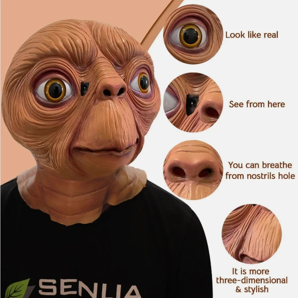 Realistyczna lateksowa maska E – Latex Alien Mask Realistic recenzja i cena