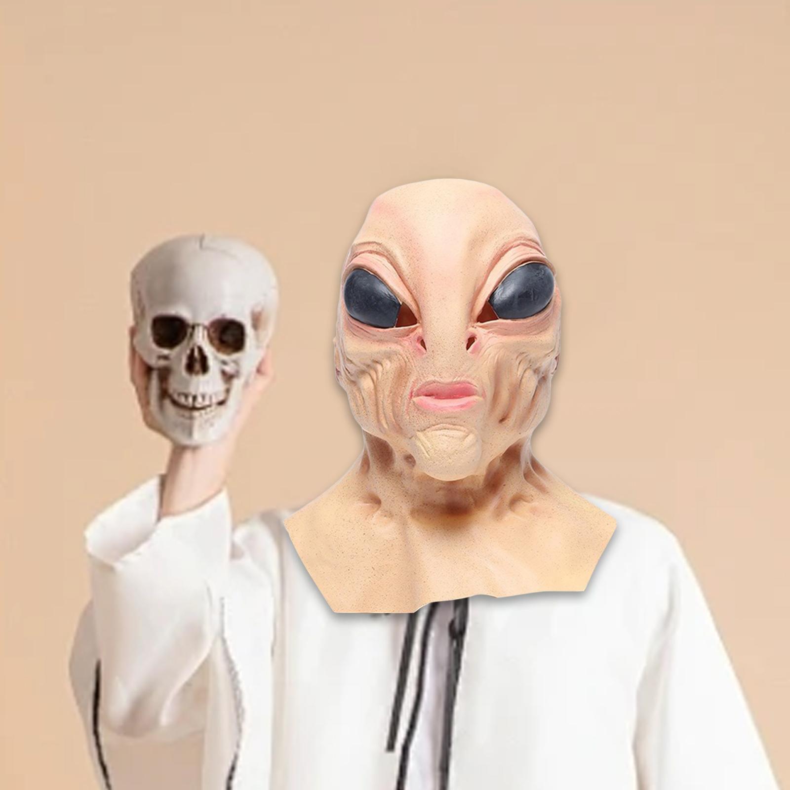 Maska obcej z lateksu, zakrywa – Latex Alien Mask Realistic recenzja i cena